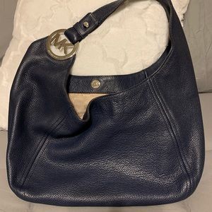 Michael Kors Pebbled leather Blue Shoulder Bag